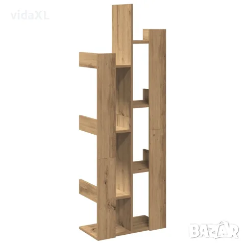 vidaXL Библиотека, дъб артизан, 48x25,5x140 см, инженерно дърво, снимка 5 - Етажерки - 56148205