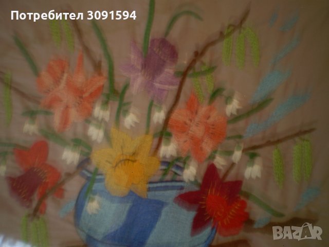 оригинална ръчно бродирана картина за стена период 1950г, снимка 9 - Антикварни и старинни предмети - 40600556