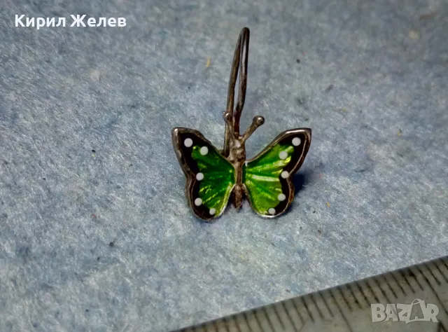 ПРЕКРАСНА ФИГУРАЛНА ЕМАЙЛИРАНА СРЕБЪРНА ОБЕЦА ПЕПЕРУДА СРЕБРО 925 ФИНА РЪЧНА АРТ ИЗРАБОТКА 49615, снимка 8 - Обеци - 49071106