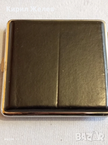 Стара метална табакера с кожа KING за КОЛЕКЦИЯ ДЕКОРАЦИЯ 48948, снимка 5 - Други ценни предмети - 52263847