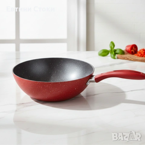 Уок тиган Voltz Ø28 см - индукционен, мраморно покритие, снимка 6 - Съдове за готвене - 53290996