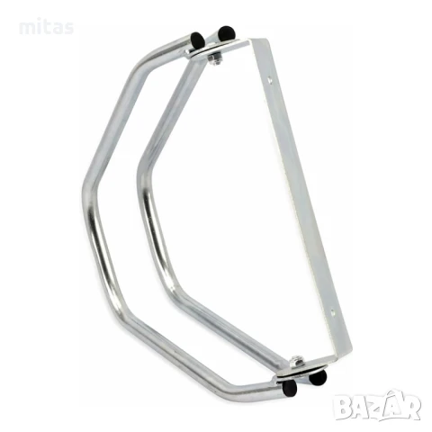 Стенна паркинг стойка за градски велосипед MARTAR Стоманена, Сребриста, снимка 3 - Аксесоари за велосипеди - 51321255