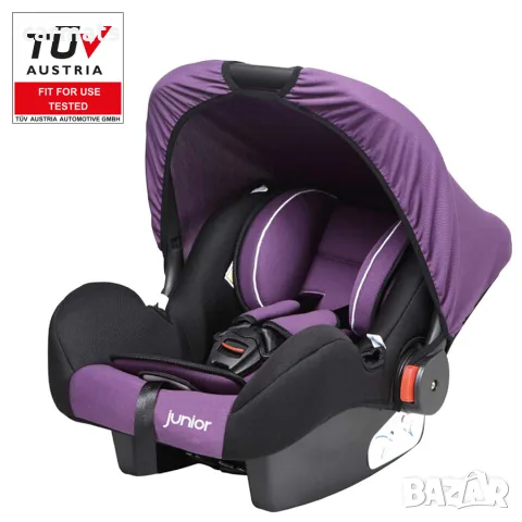Бебешко столче за кола с дръжка Petex Junior - Bambini - лилав цвят