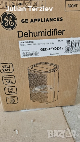 Oбезвлажнител, Влагоуловител, Влагоабсорбатор, GE Appliances, снимка 2 - Влагоабсорбатори и влагоуловители - 53648076