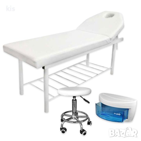 Промо козметичен пакет Relax - козметично легло, табуретка и стерилизатор, снимка 1 - Кушетки - 41608433