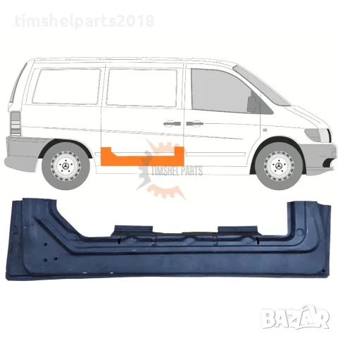 Ремонтен панел Плъзгаща врата (Вътрешна Част) за Mercedes Vito W638 1996-2003 - Пасажерска страна