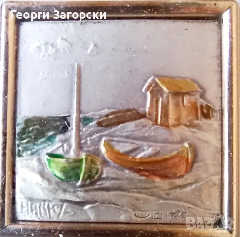 Картина рисувана върху сребърно  фолио, снимка 15 - Картини - 50305680