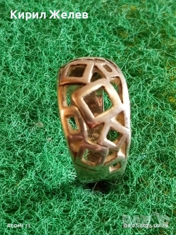 Екстравагантен сребърен пръстен Арт бижу майсторска ръчна изработка 54184