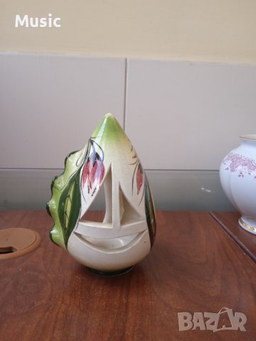 ✅Hand made керамичен свещник ръчно рисуван, снимка 2 - Други - 40198284