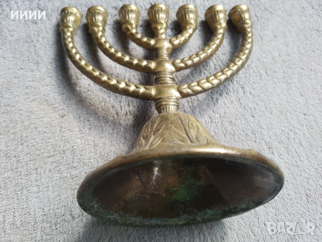 Еврейски свещник Менора, снимка 2 - Антикварни и старинни предмети - 53718752
