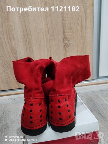 Дамски червени обувки , снимка 4 - Дамски ежедневни обувки - 44309351