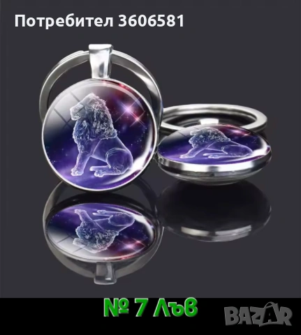 Стилни Ключодържатели със Зодии(плоски) - Перфектният Подарък за всички възрасти различни картинки, снимка 7 - Подаръци за рожден ден - 44724367