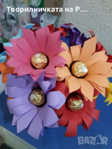 Бонбони Ferrero Rocher в цвете. , снимка 7 - Ръчно изработени сувенири - 48632442