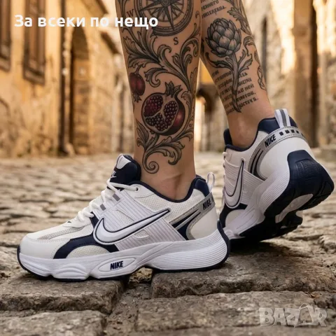 Nike Just Дамски Маратонки👟Дамски Спортни Обувки Найк Джъст - Бяло и Тъмносиньо Код S469