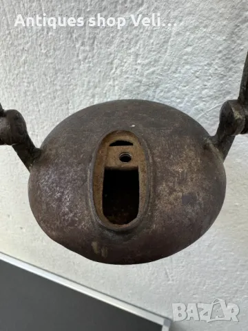 Стара маслена лампа №6893 , снимка 7 - Антикварни и старинни предмети - 50346438