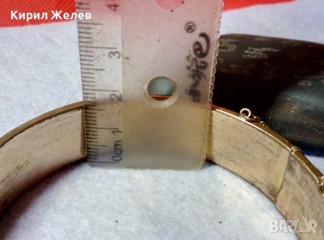 СТАРИННА ФЛОРАЛНО ОРНАМЕНТИРАНА МЕДНА ГРИВНА с МАРКИРАНА ДЕБЕЛА ПОЗЛАТА DOUBLE ЗЛАТНО ДУБЛЕ 49290, снимка 10 - Антикварни и старинни предмети - 48467636