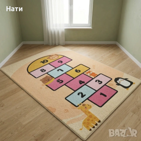 Детски килим за игра 120х160см - различни модели, противоплъзгащ и миещ се, снимка 10 - Други - 53873976