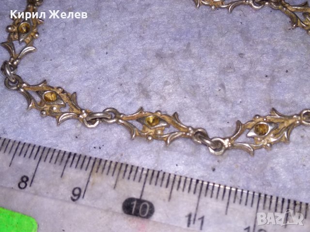 СТАРА ФЛОРАЛНА АЖУРНА АРТ НУВО СРЕБЪРНА ГРИВНА СРЕБРО ПРОБА 925 РЪЧНА ИЗРАБОТКА 38491, снимка 14 - Гривни - 41472567