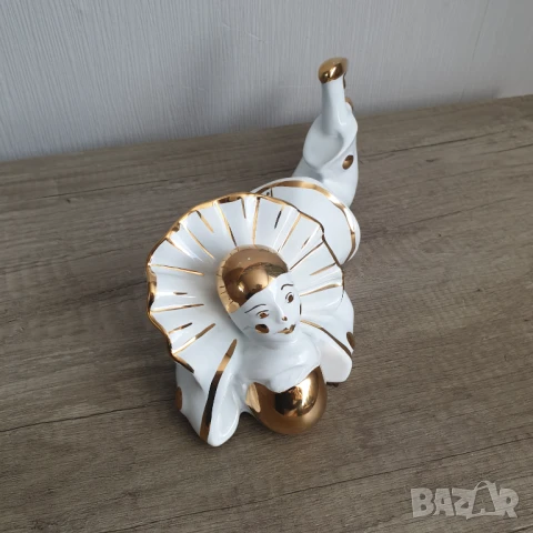 Порцеланова фигура клоун на Gilde Gold Dekor, снимка 4 - Колекции - 50475090