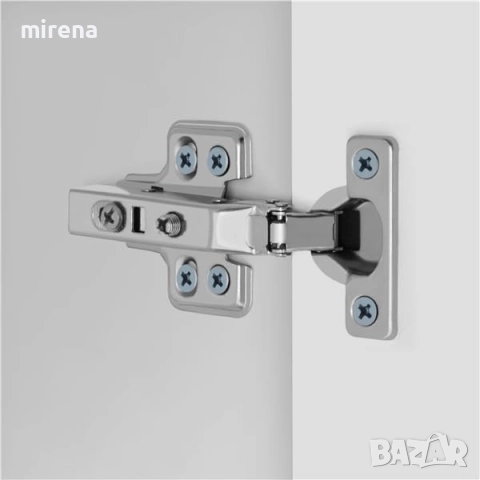 Шкаф за баня с огледало с 3 огледални врати, 15x70.5x60.5 см, бял 301, снимка 3 - Огледала - 52122728