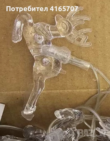 Многоцветни коледни LED лампички с еленчета с щепсел - Многоцветни, дължина - 5м ,28бр лампички. Дек, снимка 2 - Лед осветление - 51390268