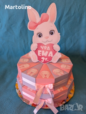 Картонена торта Зайче