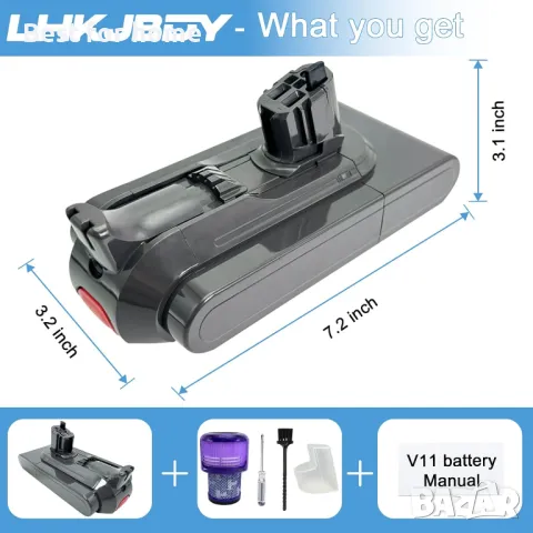 Dyson V11 Замяна на батерия- 8000mAh, снимка 7 - Прахосмукачки - 49271260