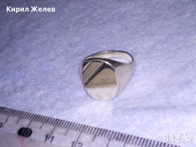 АРИСТОКРАТИЧЕН МАСИВЕН СРЕБЪРЕН ПРЪСТЕН ПОЛИРАНО до ОГЛЕДАЛЕН БЛЯСЪК СРЕБРО 925 РЪЧНА РАБОТА 38744, снимка 16 - Пръстени - 41741231