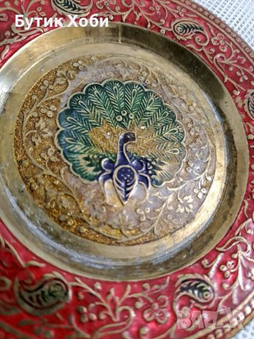 Декоративна чинийка - емайл, снимка 2 - Антикварни и старинни предмети - 39251244