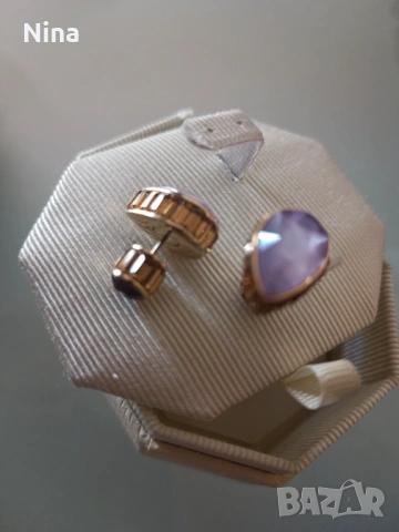 Обици с кристали Swarovski , снимка 5 - Обеци - 53811773
