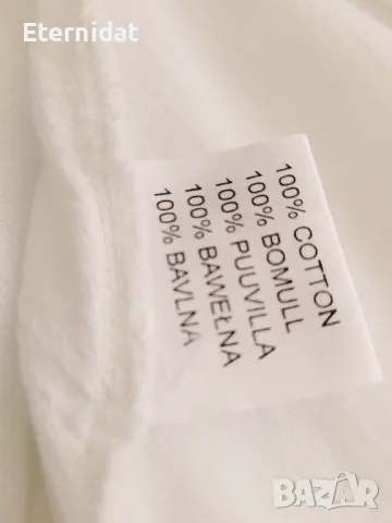 Нова бяла блуза памучна материя винтидж , снимка 5 - Тениски - 50107301