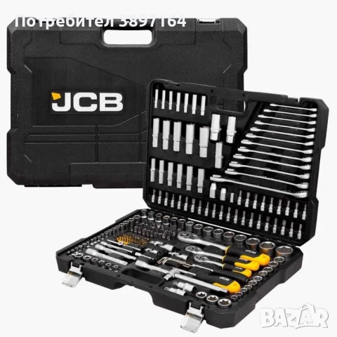 Немско Висококачествено Гедоре к-т 216 части JCB 1/4“ 3/8“ 1/2“, снимка 5 - Гедорета - 44709590