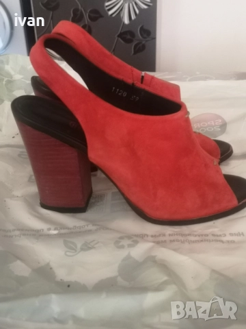 дамски дизайнерски обувки естествен велур 39 italy