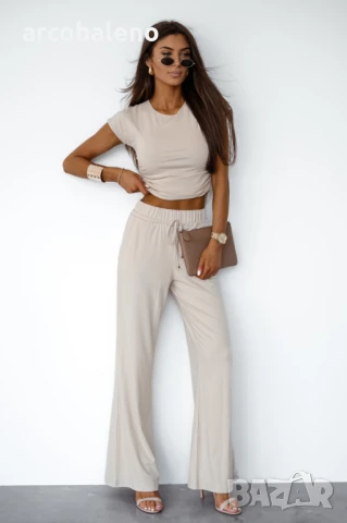 Елегантен дамски комплект от две части SHIRA , 3цвята , снимка 5 - Комплекти - 50712931