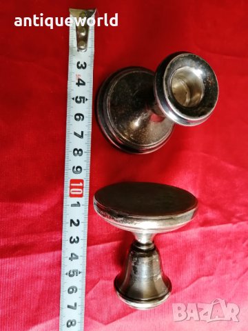 Комплект Английски СРЕБЪРНИ Свещници  123гр., снимка 6 - Антикварни и старинни предмети - 41823608