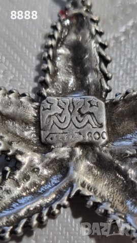 Сребърна висулка морска звезда , снимка 4 - Колиета, медальони, синджири - 44232146