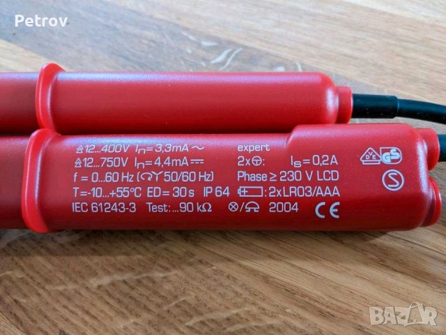 BENNING DUSPOL expert - GERMANY - PROFI Voltage Tester 12 - 750 V AC/DC Електроизмервателен Уред !!!, снимка 8 - Клещи - 41660406