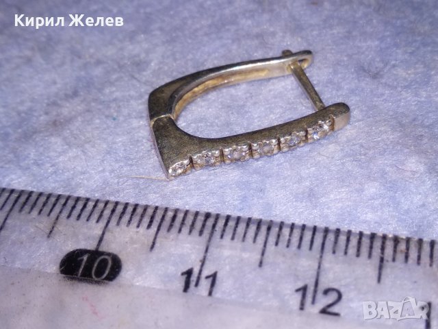 ЕЛЕГАНТНА СРЕБЪРНА СКЪПОЦЕННА АНГЛИЙСКА АР ДЕКО ОБЕЦА СРЕБРО 925 с ЮВЕЛИРНО ФАСЕТИРАНИ ЦИРКОНИ 38209, снимка 2 - Обеци - 40938866