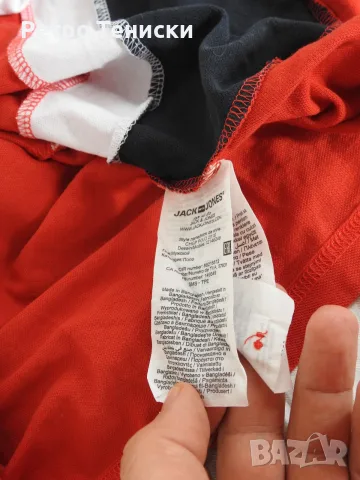 Тениска JACK & JONES — Мъже размер M Червено, снимка 6 - Тениски - 56319750
