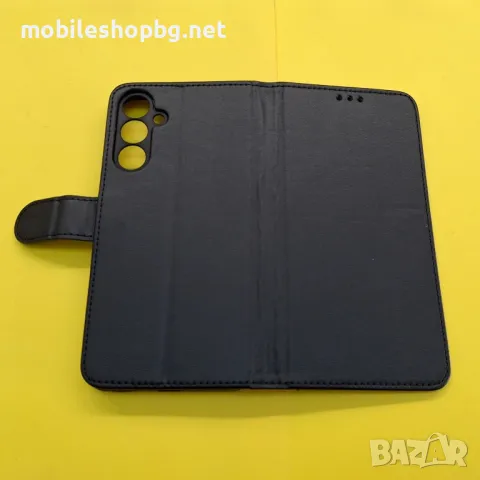 Samsung A16 калъф страничен с прегради черен син златен, снимка 5 - Калъфи, кейсове - 48505318