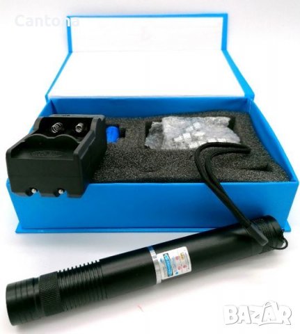 Акумулаторен супер мощен горящ син лазер, 405 nm, снимка 2 - Друга електроника - 39064533