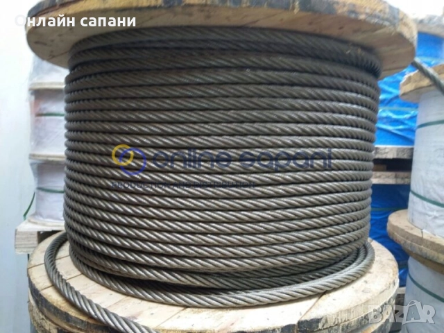 Гъвкаво стоманено въже 6X36WS с органична (конопена) сърцевина, снимка 2 - Други машини и части - 25860602