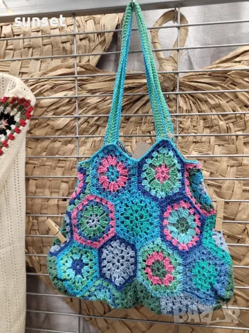 страхотна плетена блуза пачуърк XL + чанта, снимка 6 - Блузи с дълъг ръкав и пуловери - 49844593