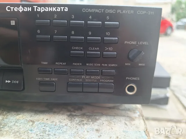 CD pleyar SONY CDP 311, снимка 4 - Аудиосистеми - 55744829