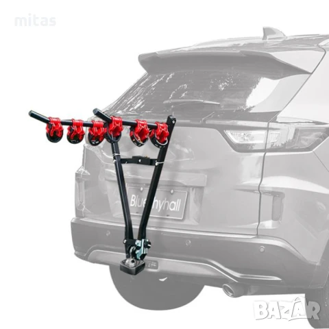 Универсална авто стойка за 3 велосипеда, Багажник, Монтаж на теглич, Макс 60кг., снимка 3 - Аксесоари за велосипеди - 50678323
