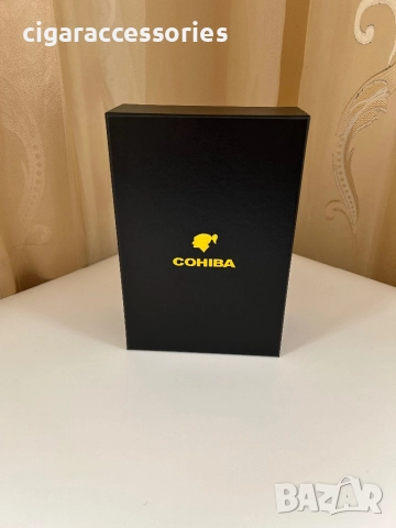 Cohiba преносим хумидор за 4 пури – кожа и кедрово дърво, кафяв/черен, снимка 8 - Табакери - 51536614