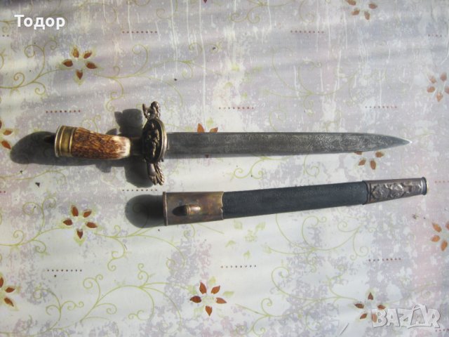 Уникален ловен кортик кама Солинген 3 Райх