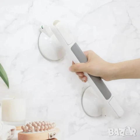 Нова дръжка с вендузи за баня, неплъзгаща, без пробиване, сива, снимка 2 - Други стоки за дома - 50493330