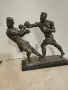 Статуетка боксьори бронз масив фигура , снимка 1