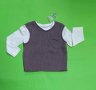 Английска детска блуза с елек, снимка 1 - Бебешки блузки - 39634581